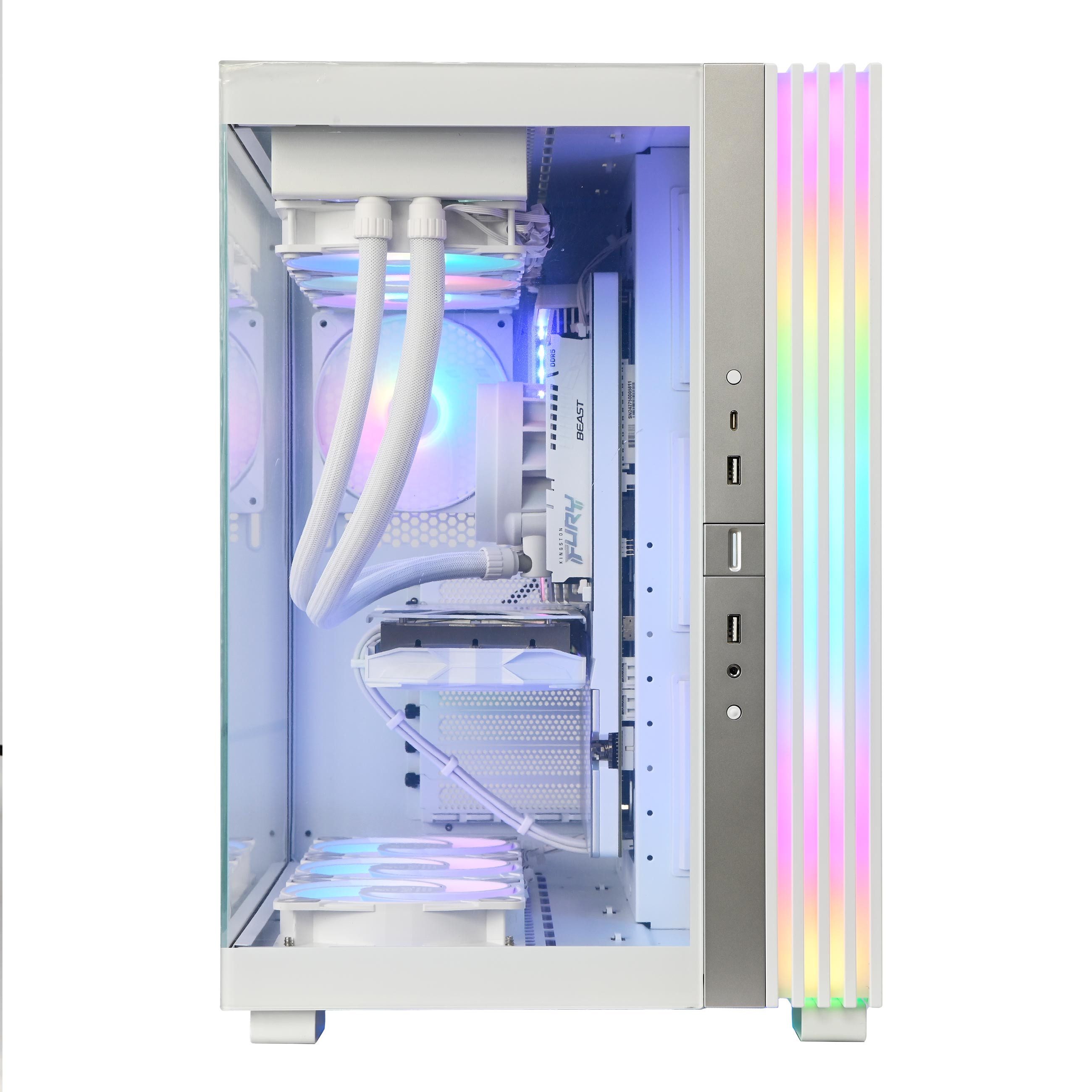 be quiet! Light Base 600 LX White ARGB Gaming-PC (Intel Ultra 7 265K, RTX 5050 8GB, 16 GB RAM, 500 GB SSD, Wasserkühlung)