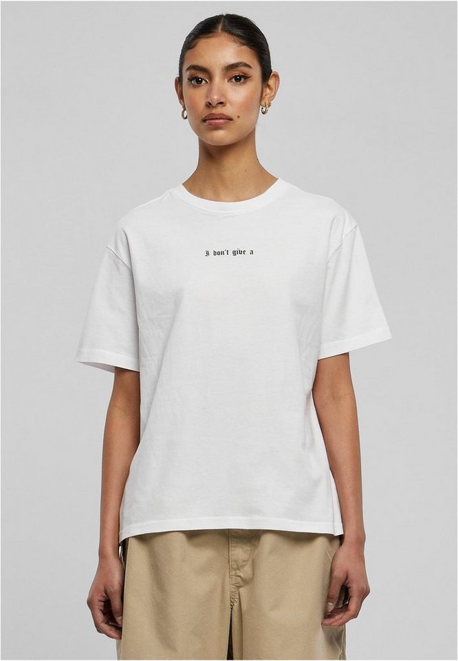 MisterTee Kurzarmshirt Damen I Don\'t Give A Tee (1-tlg), Stylisches T-Shirt  aus angenehmer Baumwollmischung