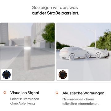 OOONO 5 Stück OOONO CO-Driver NO2 Modell 2024 Warnt vor Blitzern Verkehrsalarm (Wiederaufladbar - LED-Anzeige - CarPlay & Android Auto kompatibel)