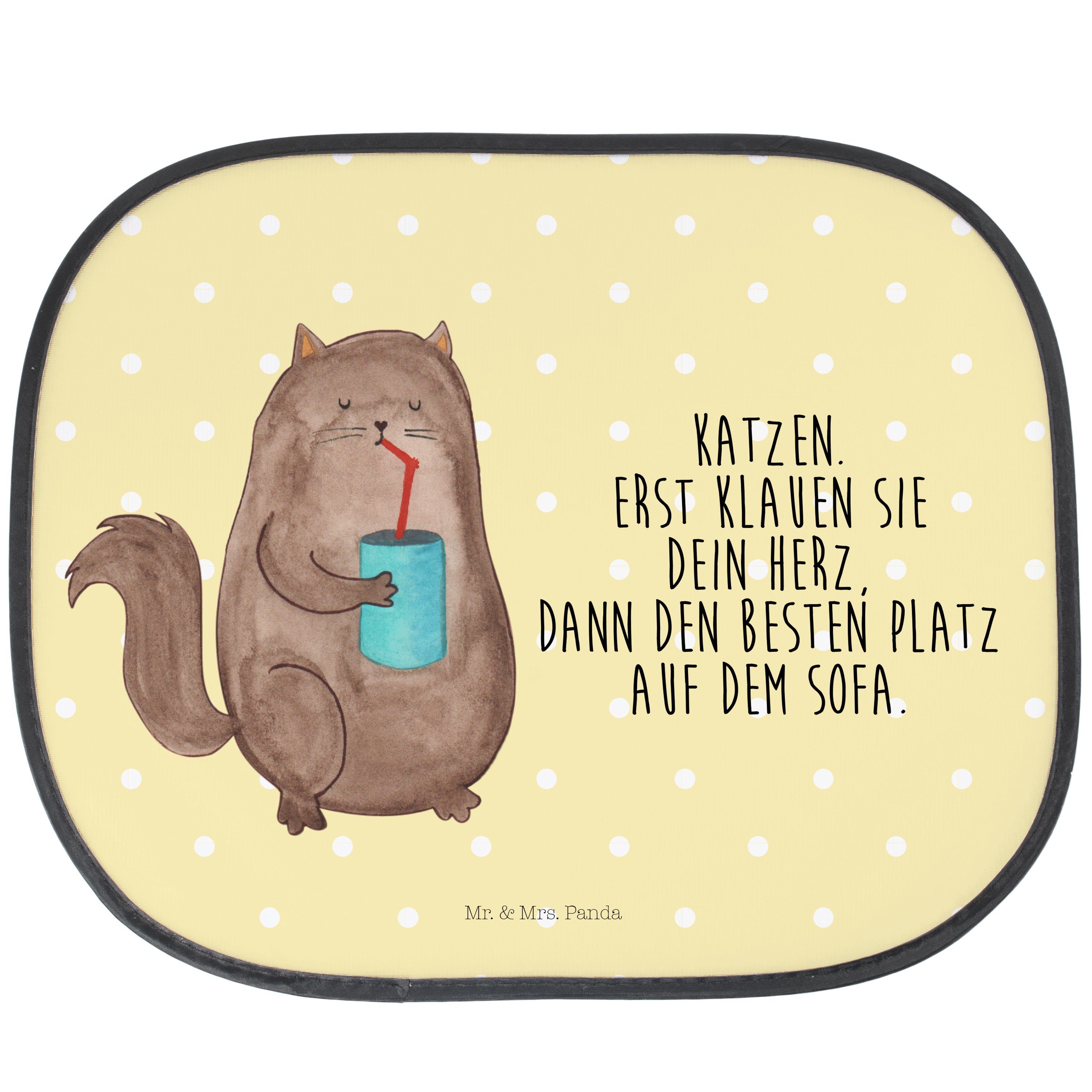 Sonnenschutz Katze Dose & - Seidenmatt Mr. Pastell Mietze, Gelb Miau, Sonnenschutz Baby, Mrs. Geschenk, - Panda