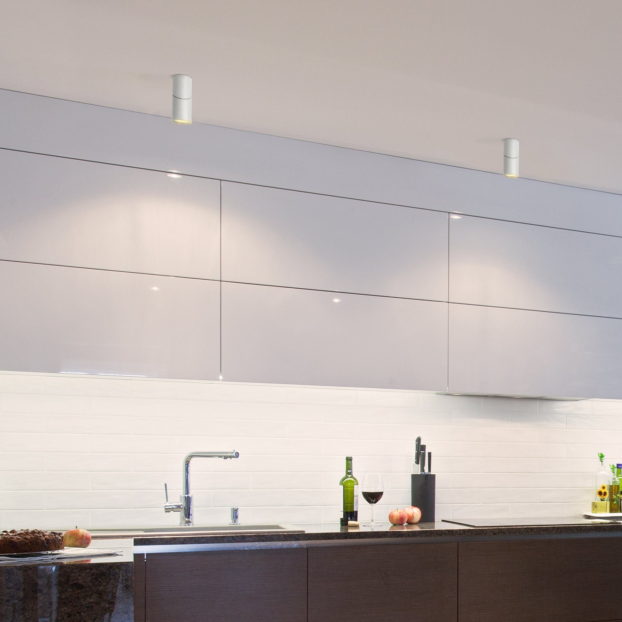 SSC-LUXon LED Aufbaustrahler TOBI-L Spot Strahler schwenkbar LED 3in1 GU10 dimmbar LumiFLEX 6W weiß, Neutralweiß, Warmweiß, Tageslichtweiß