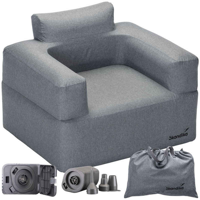 Skandika Luftsofa Easy Air Single, für 1 Person, bis 200 kg, Tragetasche, Luft Couch, Camping