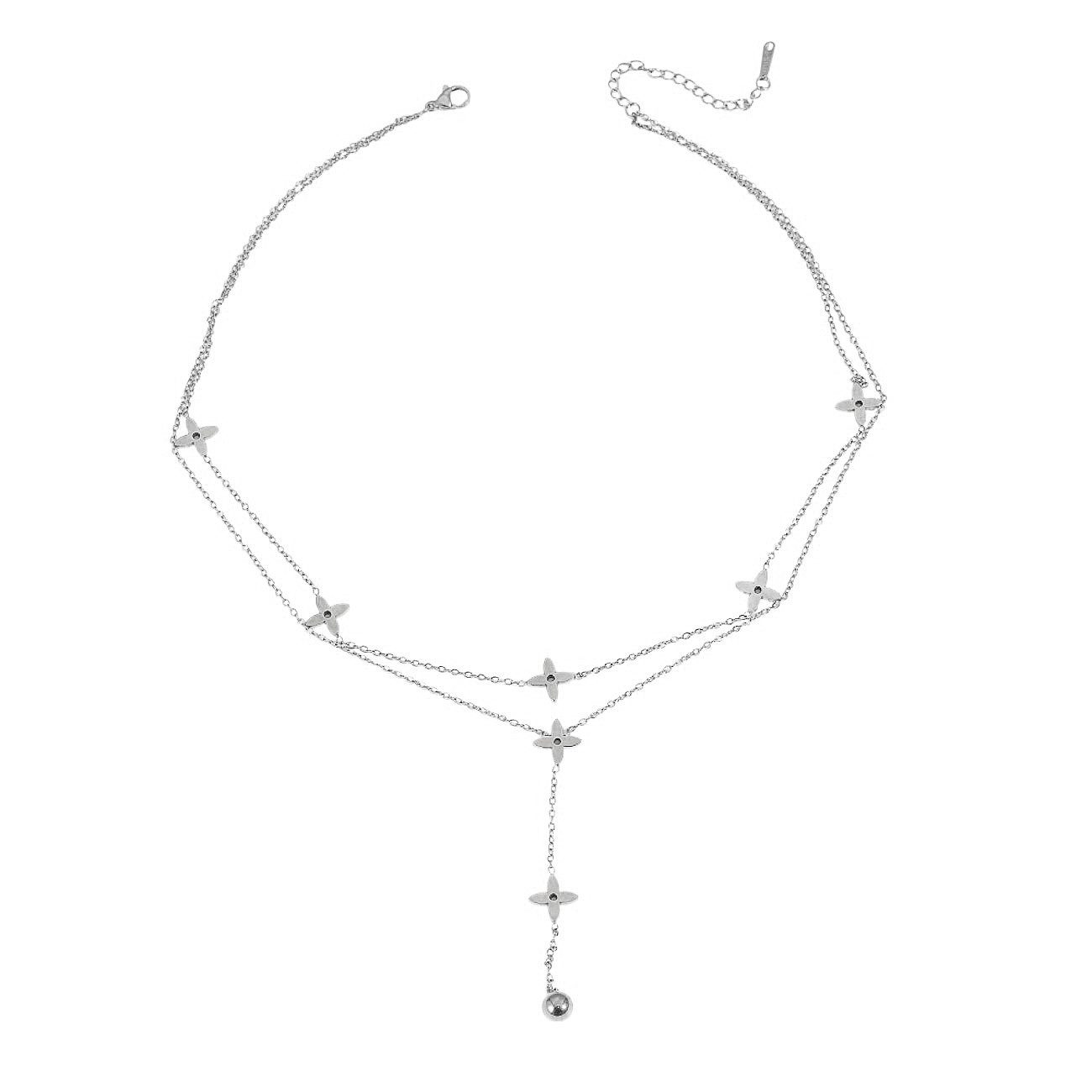 Kette ohne Anhänger Halskette Damen Stern Silber Gold Edelstahl wasserfest antiallergisch