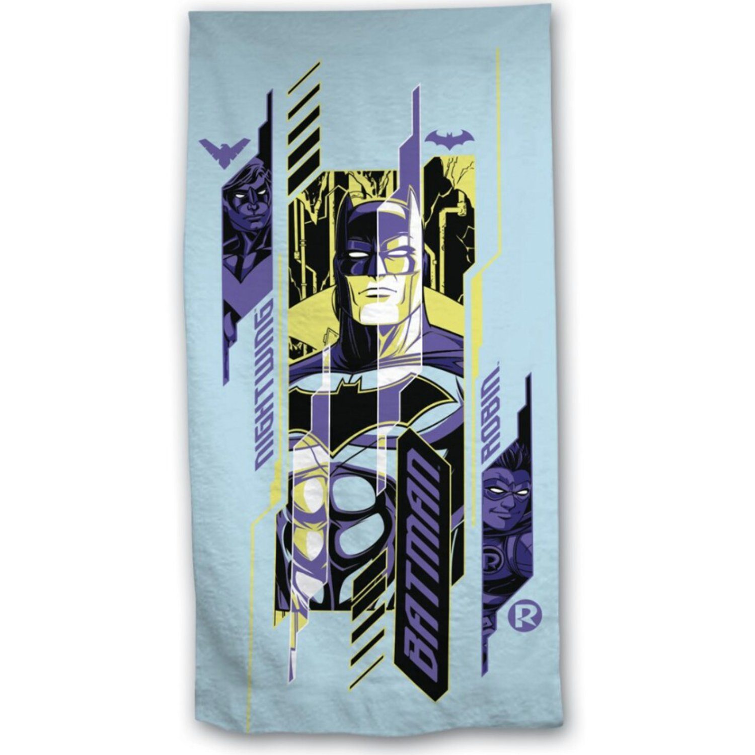 DC Comics Strandtuch DC Batman Robin Night Wing Badetuch, Mikrofaser, 70x140 cm