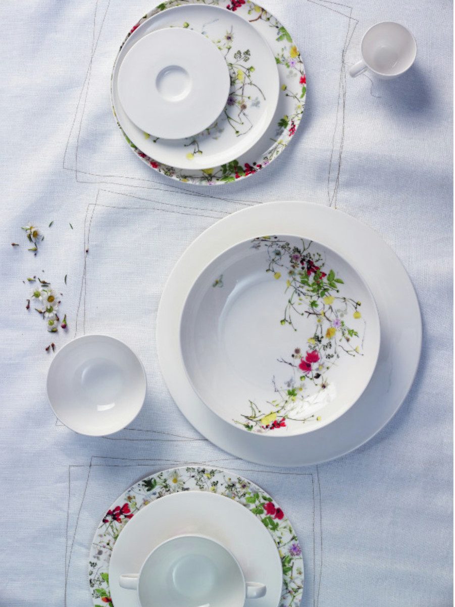 Rosenthal Untertasse Brillance Fleurs Sauvages Kaffee-Untertasse 15 cm, Untertasse