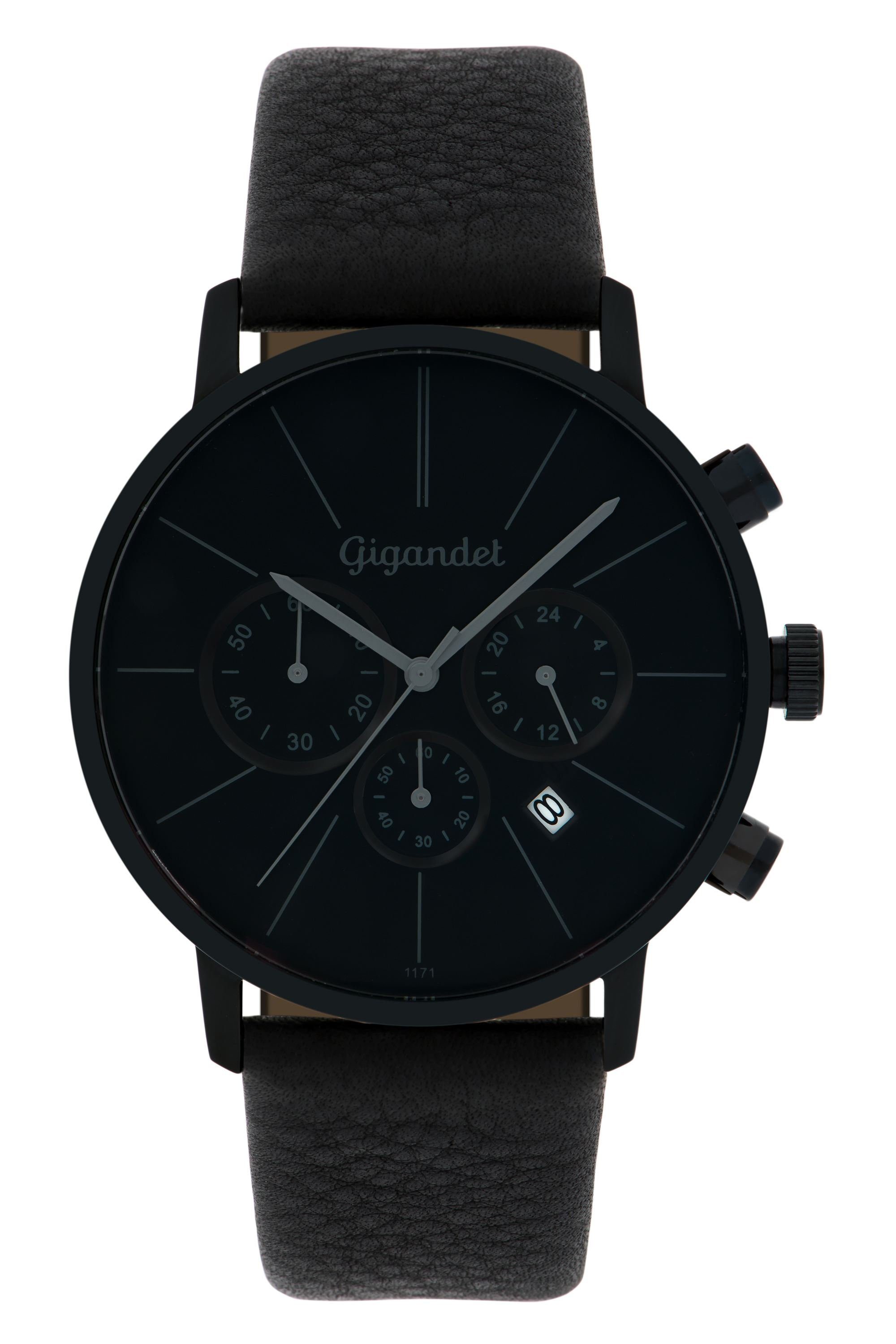 Gigandet Chronograph Minimalism, (G32-004), Mineralglas, Chronograph, Datumsanzeige, 24-Std. Anzeige