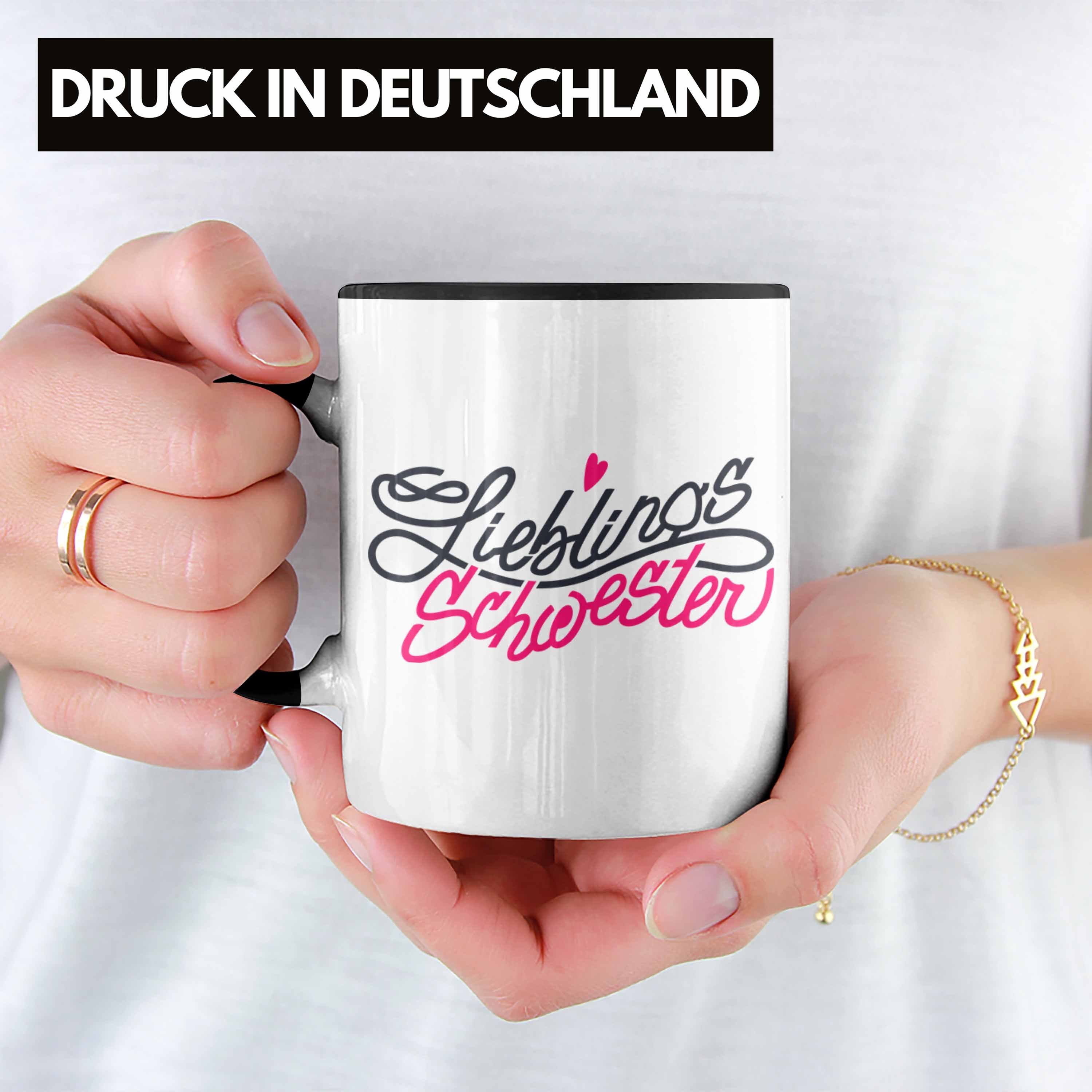 von Tasse - Schwarz Trendation Lieblingsschwester Schwester an Schwester Schwester Trendation Geschenk Beste Tasse