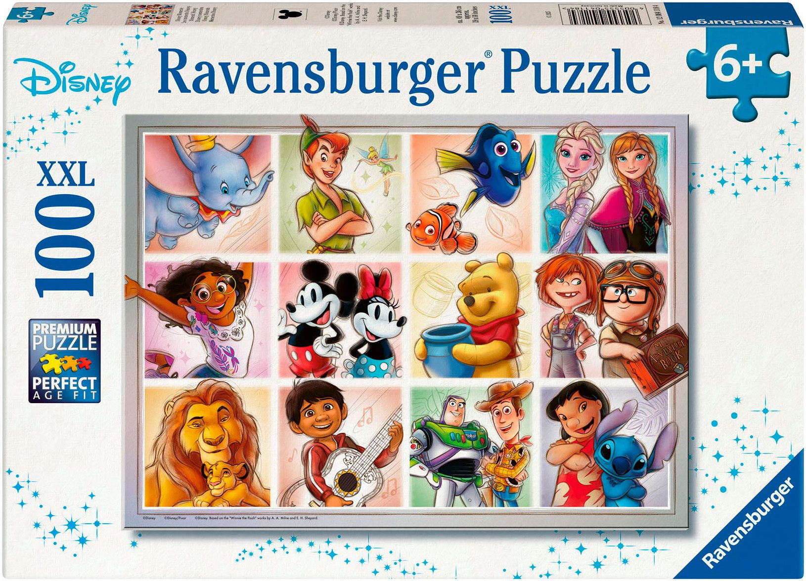 Ravensburger Puzzle Disney Multicharacter, 100 Puzzleteile, XXL, Made in Ge günstig online kaufen
