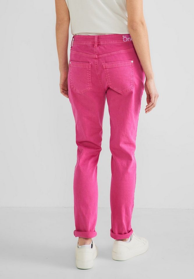 STREET ONE Bequeme Jeans Street One Loose Fit Jeans in Tamed Rose Washed (1-tlg)  Tunnelzugbändchen
