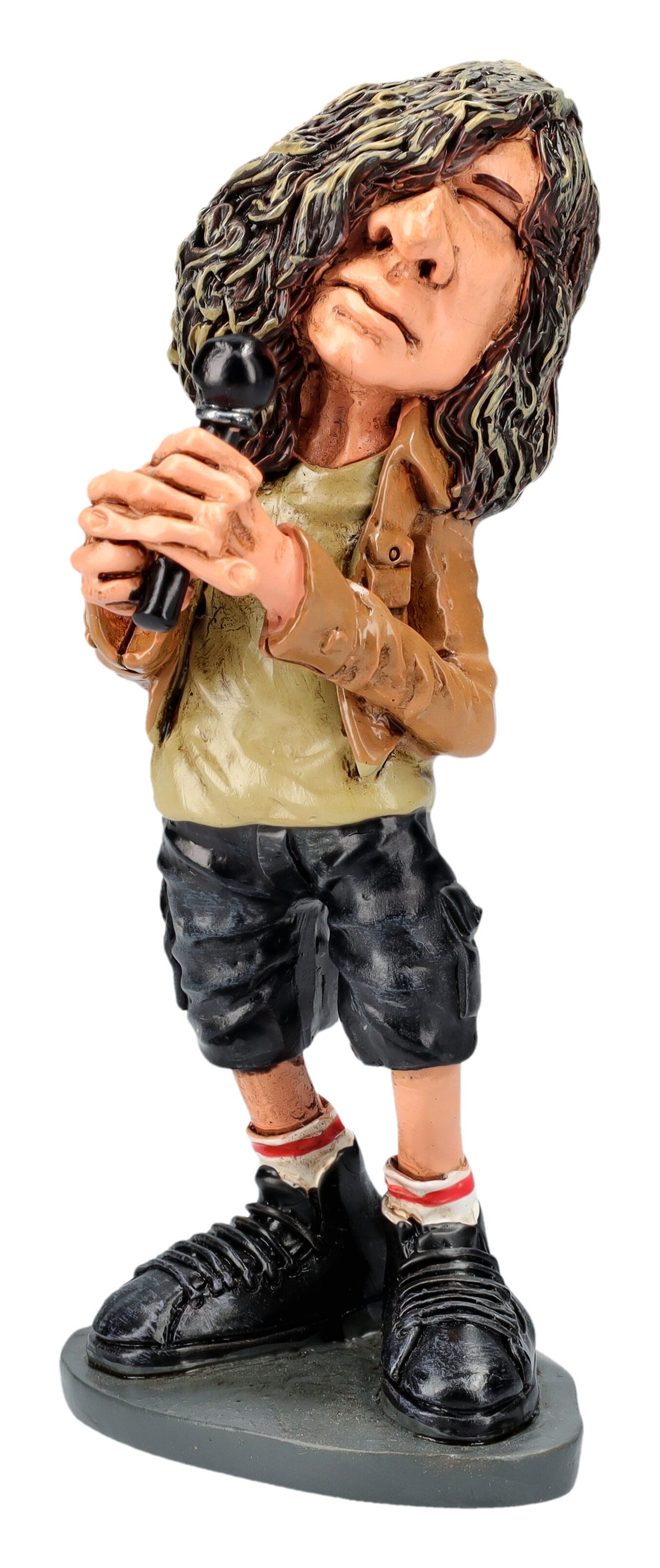 Dekofigur Lustige Rockstar Figur - Sänger Eddie - Dekofigur Musiker Rocker Deko