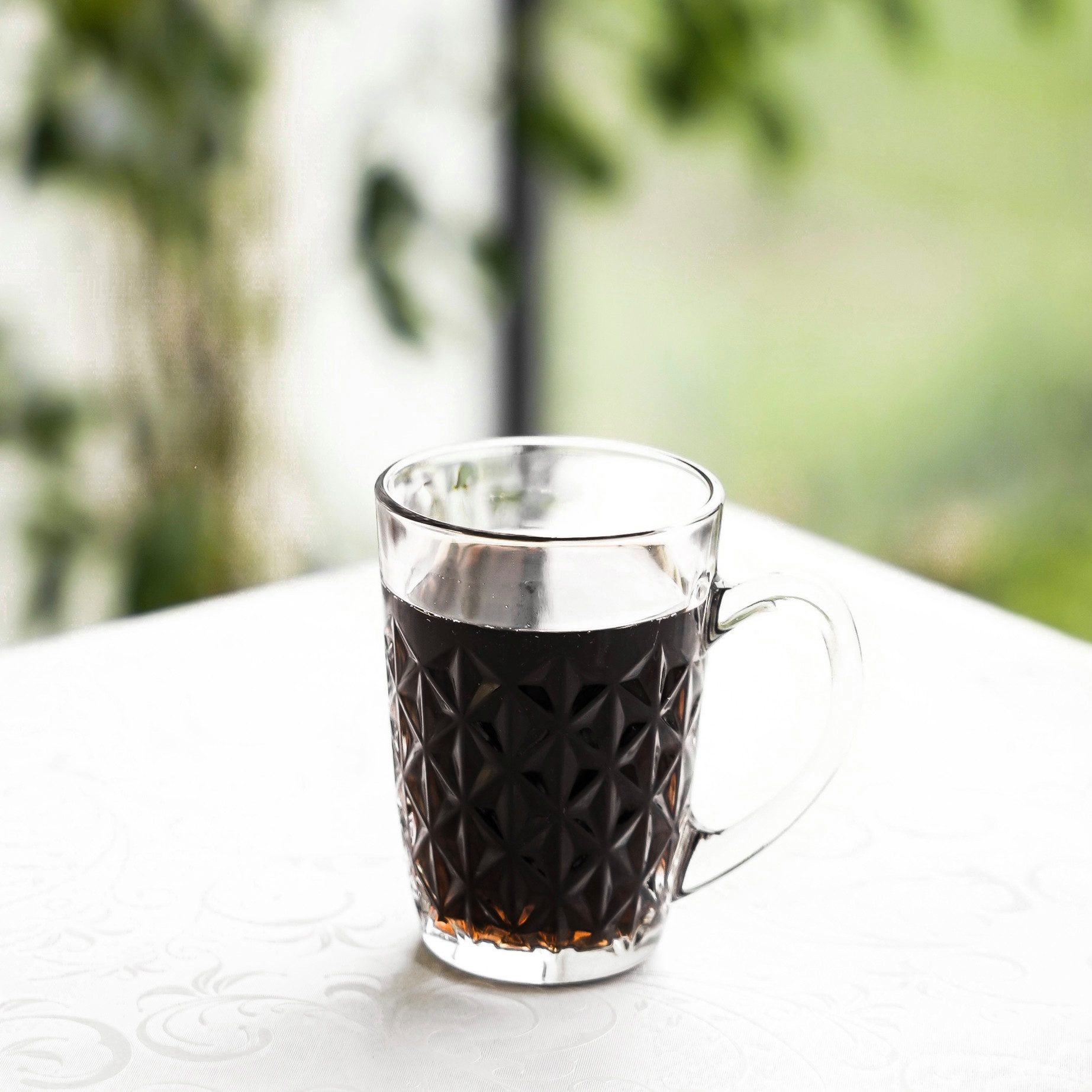 Sunay Teeglas 6er Gläser-Set mit Henkel Gold Umrandung 203 ml Transparent mit Muster, 6-tlg.