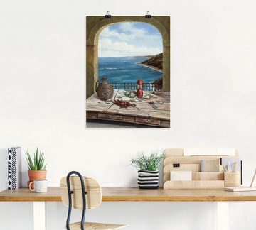 Artland Wandbild Stillleben am Meer, Fensterblick (1 St), als Alubild, Outdoorbild, Leinwandbild, Poster, Wandaufkleber