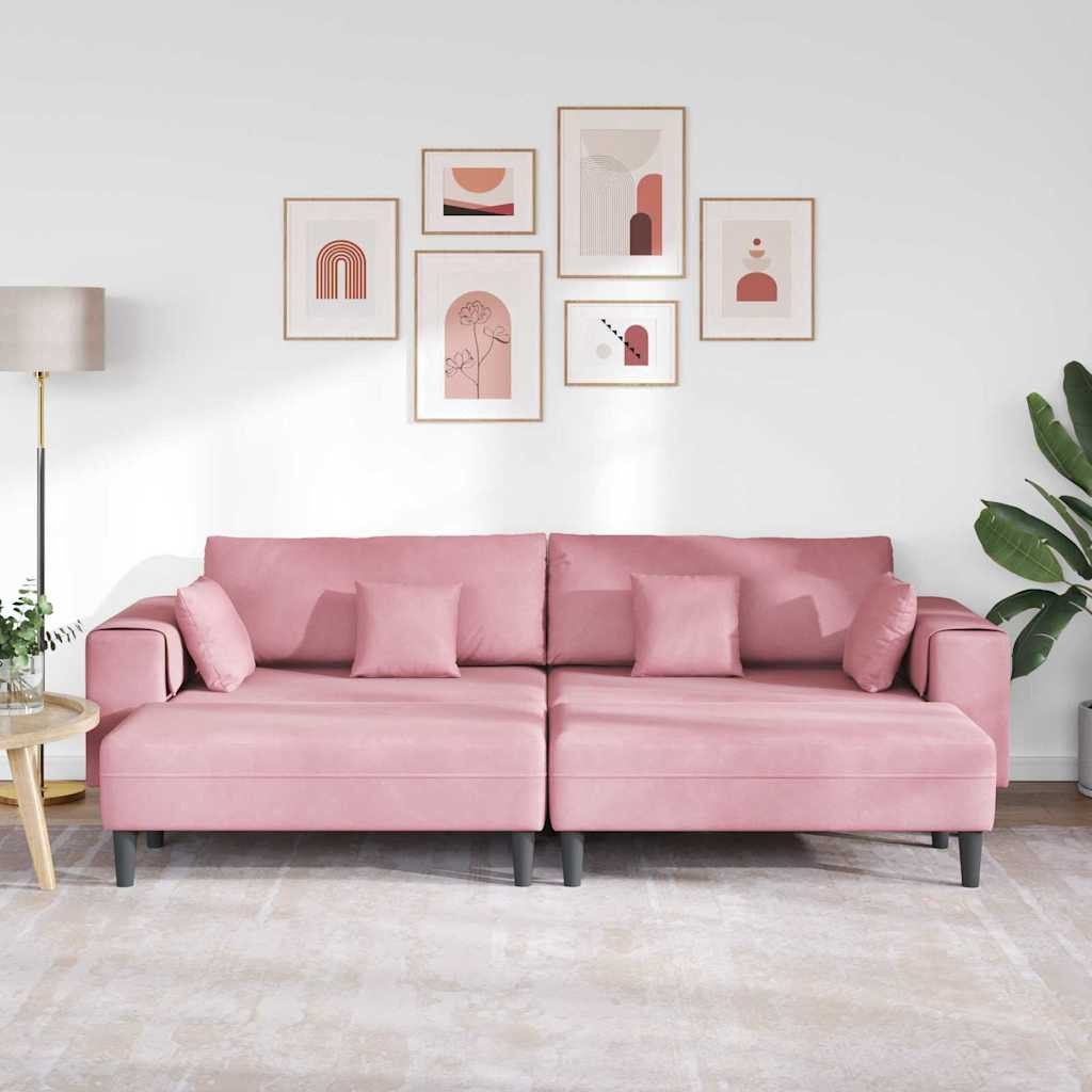 vidaXL Sofa Samt Sofa mit Kissen günstig online kaufen
