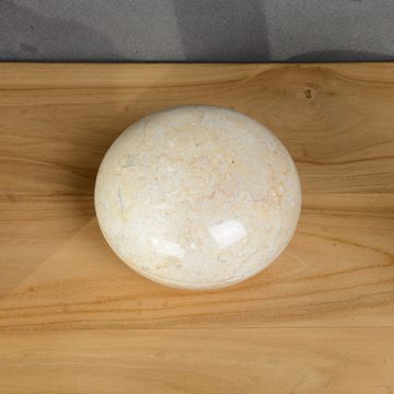 wohnfreuden Aufbewahrungsdose Marmor Dose creme rund 12 cm
