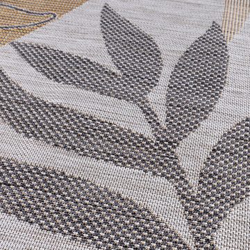 Teppich Palmen Design, Teppium, Rechteckig, Höhe: 5 mm, Teppich Palmen Design Flachgewebe Küchenteppich Balkon Terrasse