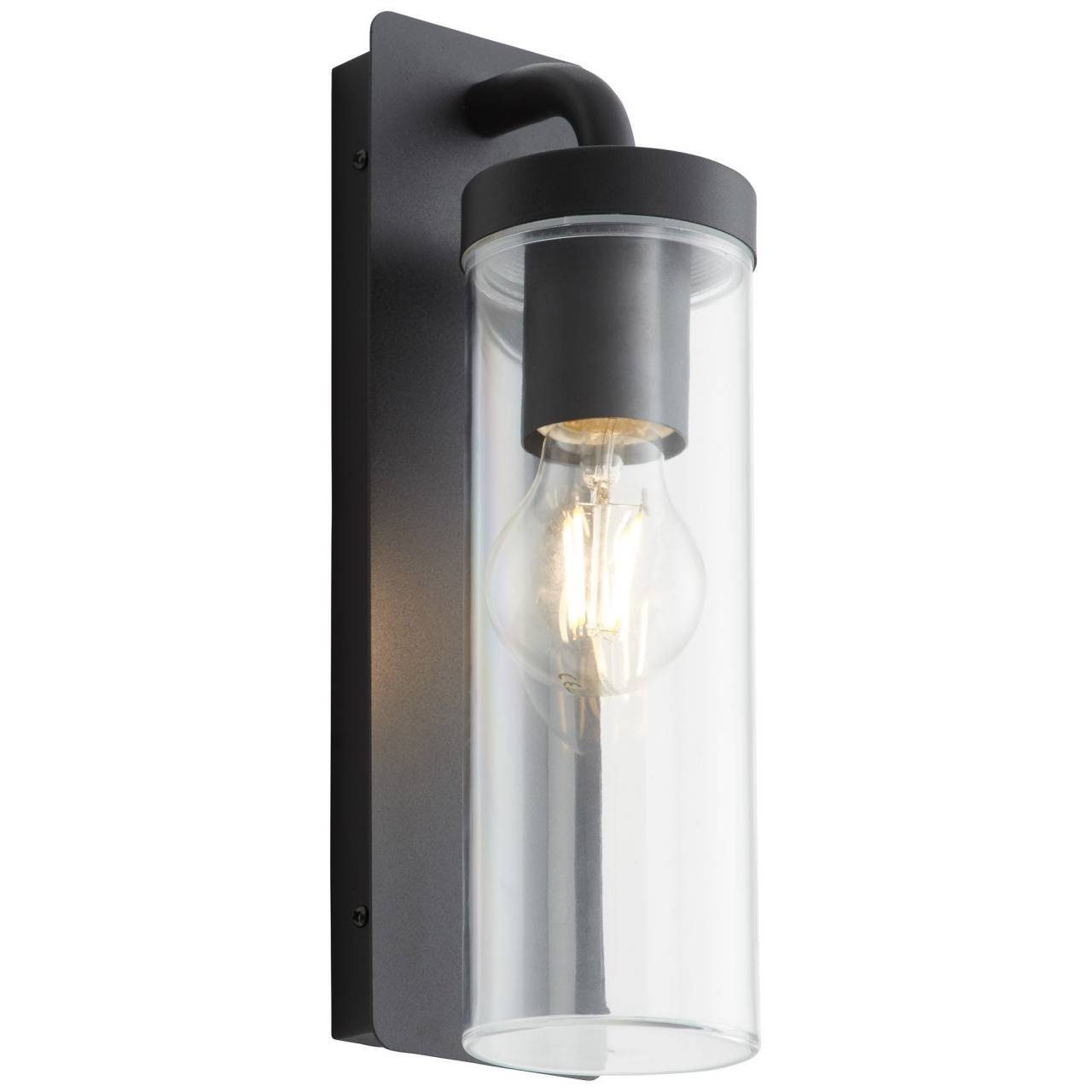 Brilliant LED Außen-Wandleuchte Aosta, Lampe Aosta Außenwandleuchte hängend  schwarz matt 1x A60, E27, 25W