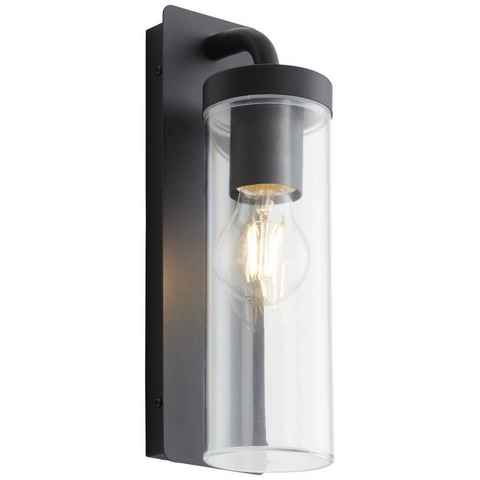 Brilliant LED Außen-Wandleuchte Aosta, Lampe Aosta Außenwandleuchte hängend schwarz matt 1x A60, E27, 25W