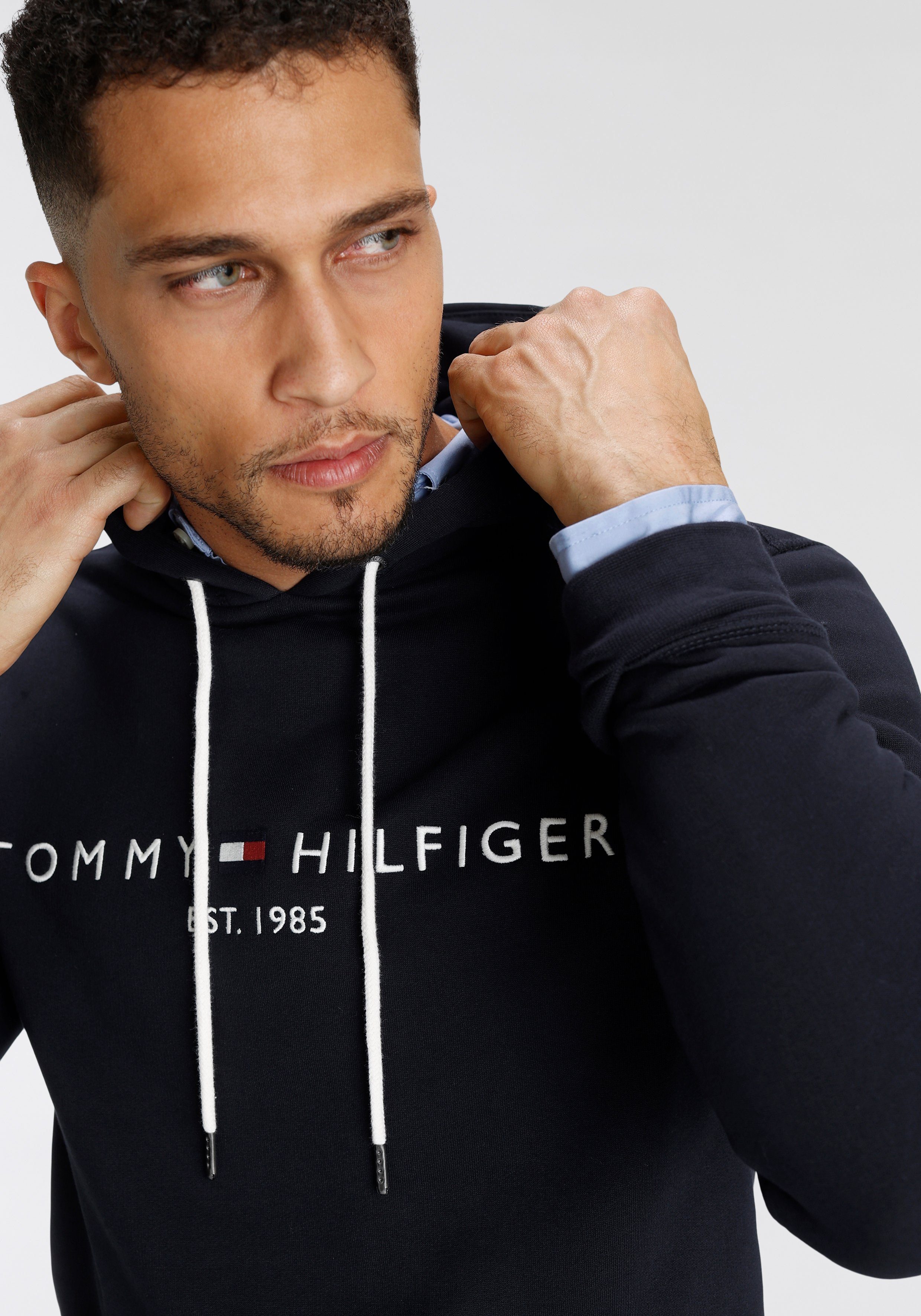 Kapuzensweatshirt HOODY LOGO Tommy Hilfiger TOMMY captain sky