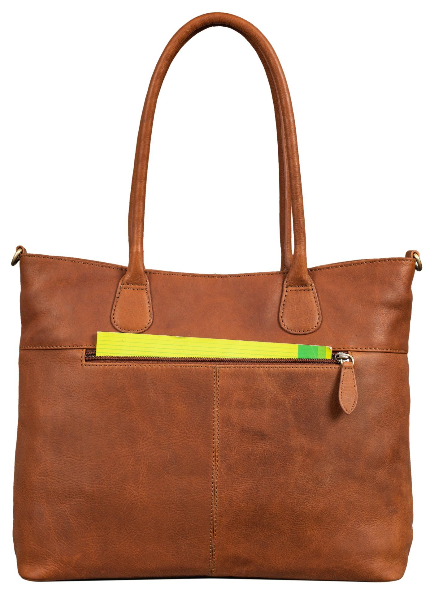 Benthill Handtasche Damen Echt Leder Vintage Henkeltasche Große Umhängetasche Shopper, Schultergurt / Umhängegurt Reißverschlussfach