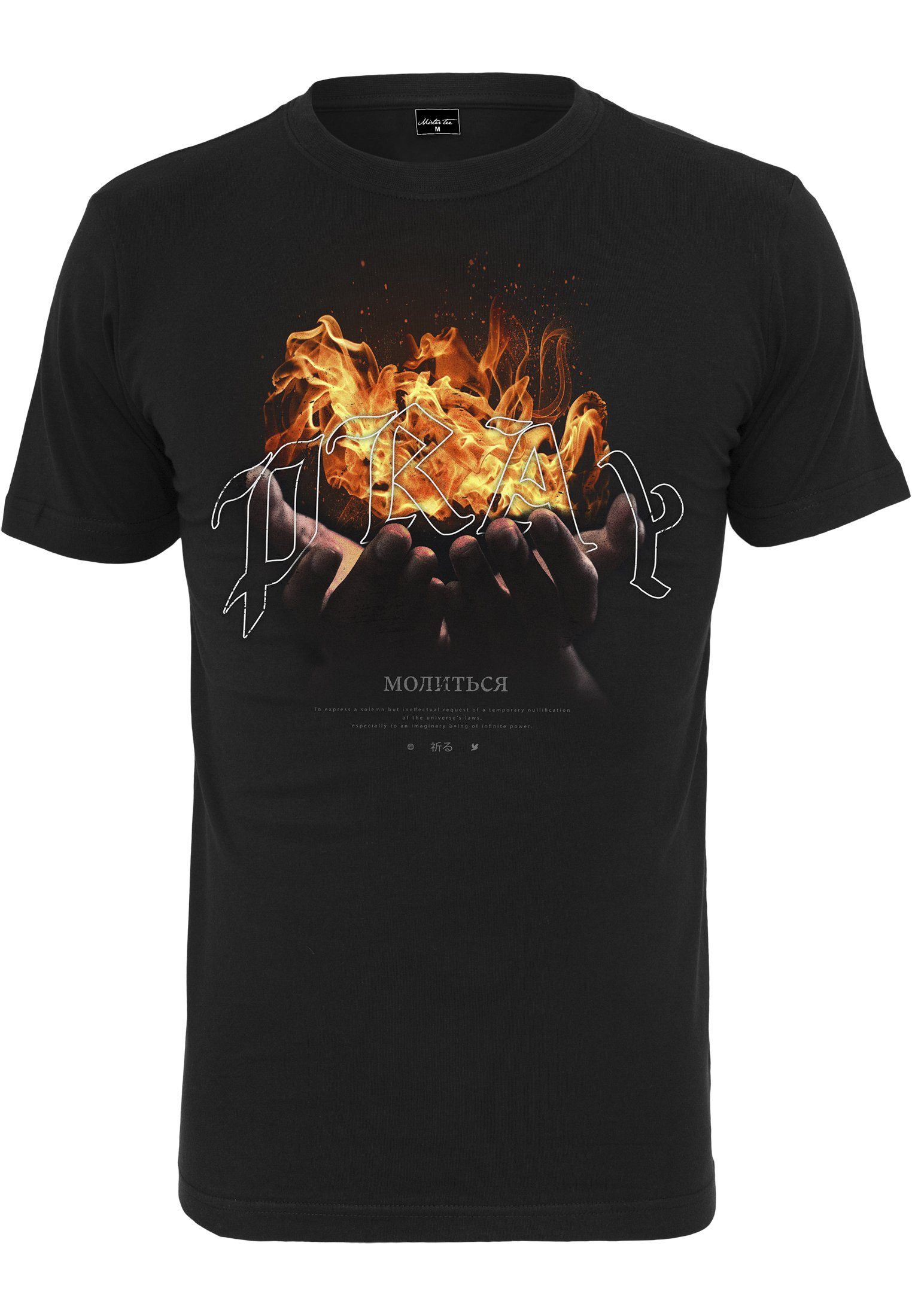 Mister Tee MisterTee Kurzarmshirt Herren Pray On Fire Tee (1-tlg)