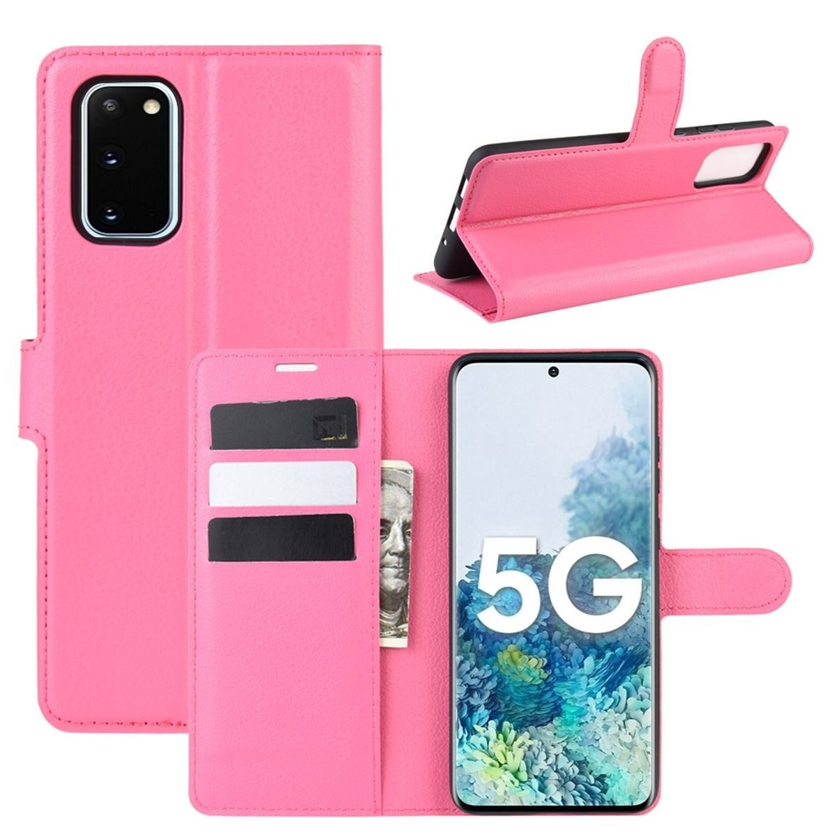 König Design Handyhülle Samsung Galaxy S20 FE, Schutzhülle Schutztasche Case Cover Etuis Wallet Klapptasche Bookstyle