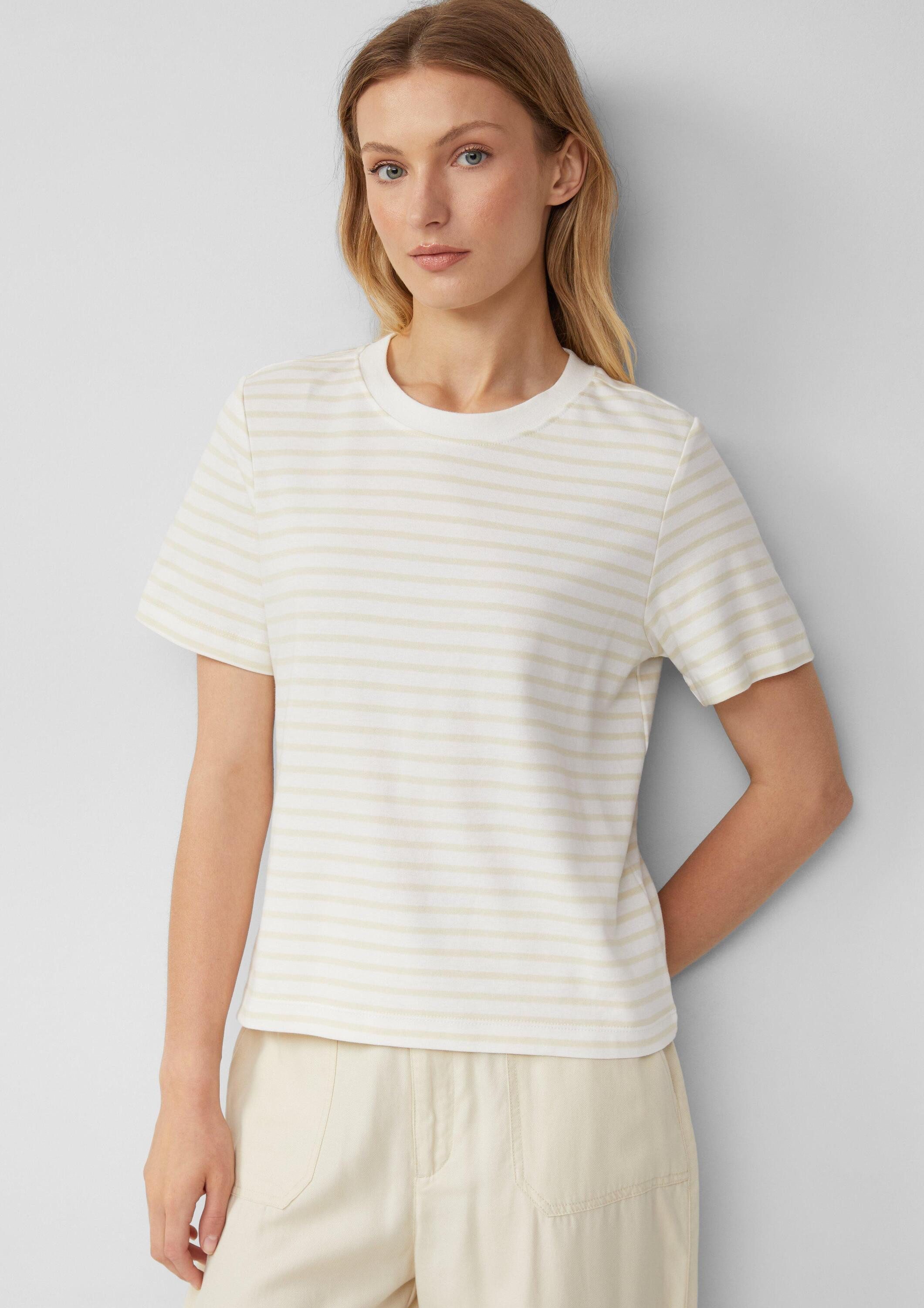 s.Oliver Kurzarmshirt T-Shirt Verkürztes T-Shirt aus günstig online kaufen