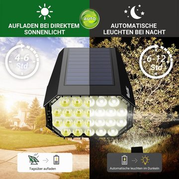 Elegear LED Solarleuchte solar Strahler 24LEDs 2 Modi, IP65 Kaltes Weiß