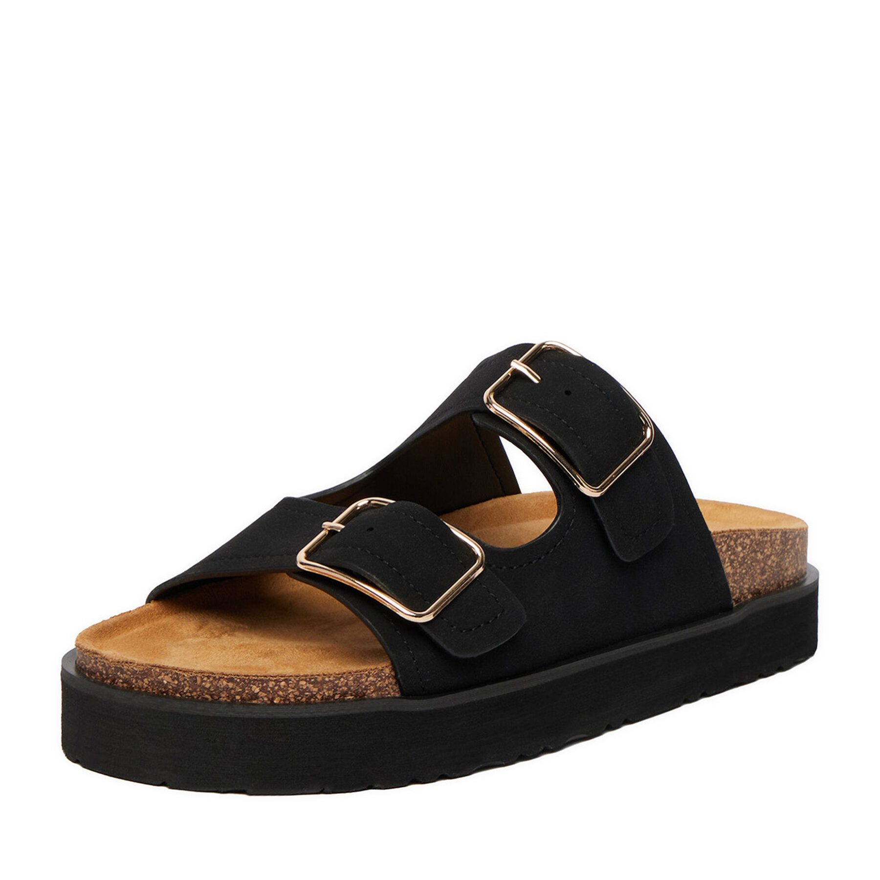 DeeZee Deezee Damen-Flip-Flops Schwarz Badepantolette