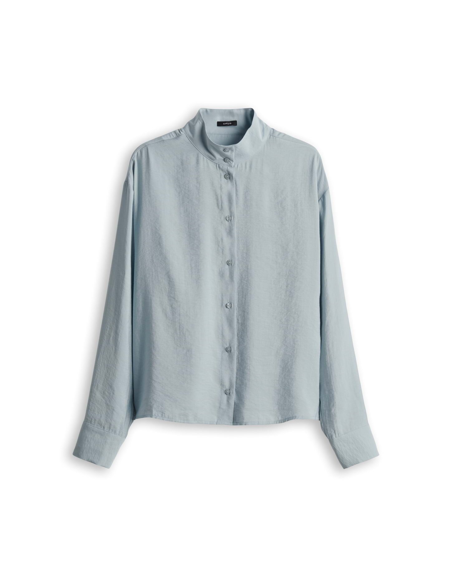 OPUS Satinbluse Fasofta aus Satin mit Crash-Optik Weite Silhouette mit Stehkragen und Faltendetail am Rücken – Bild 2 von 5