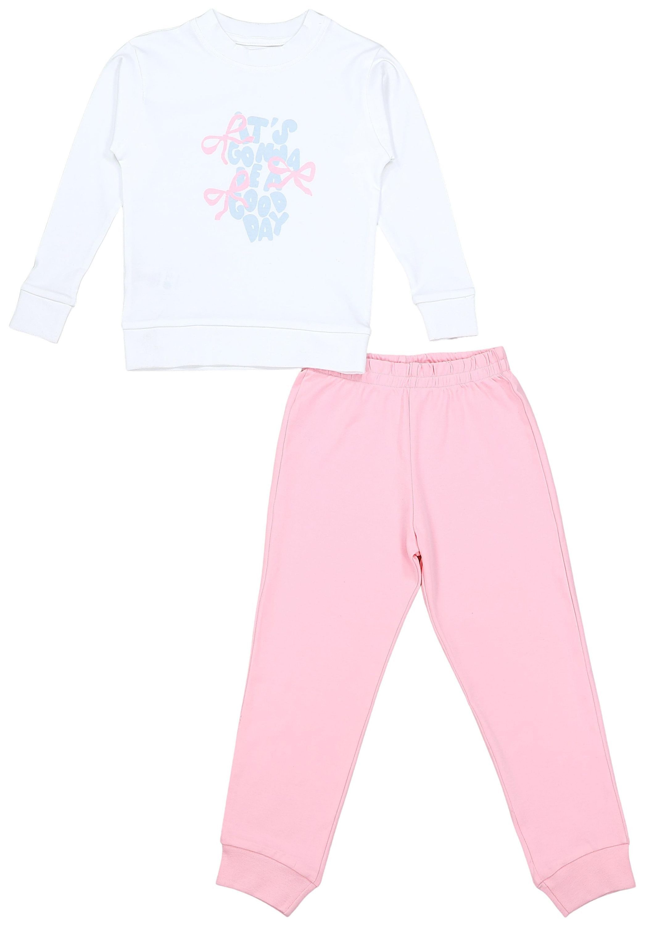 TupTam Schlafanzug Kinder Mädchen Schlafanzug Set Langarm Pyjama Nachtwäsche 2-teilig