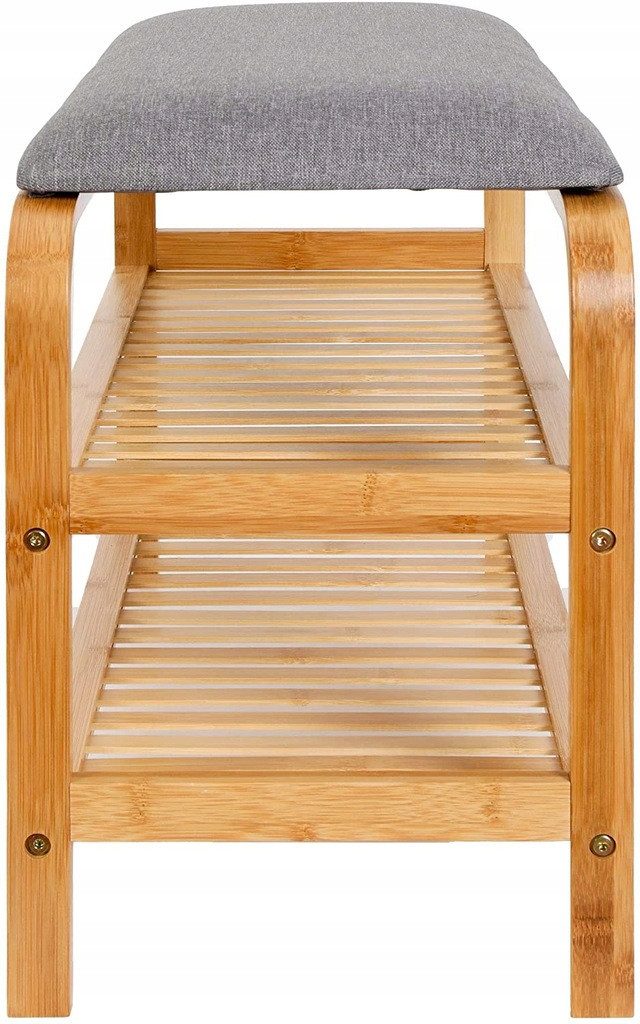 AD.CON Schuhbank Schuhregal aus Bambus mit Sitzbank Schuhbank mit Sitzkisse günstig online kaufen