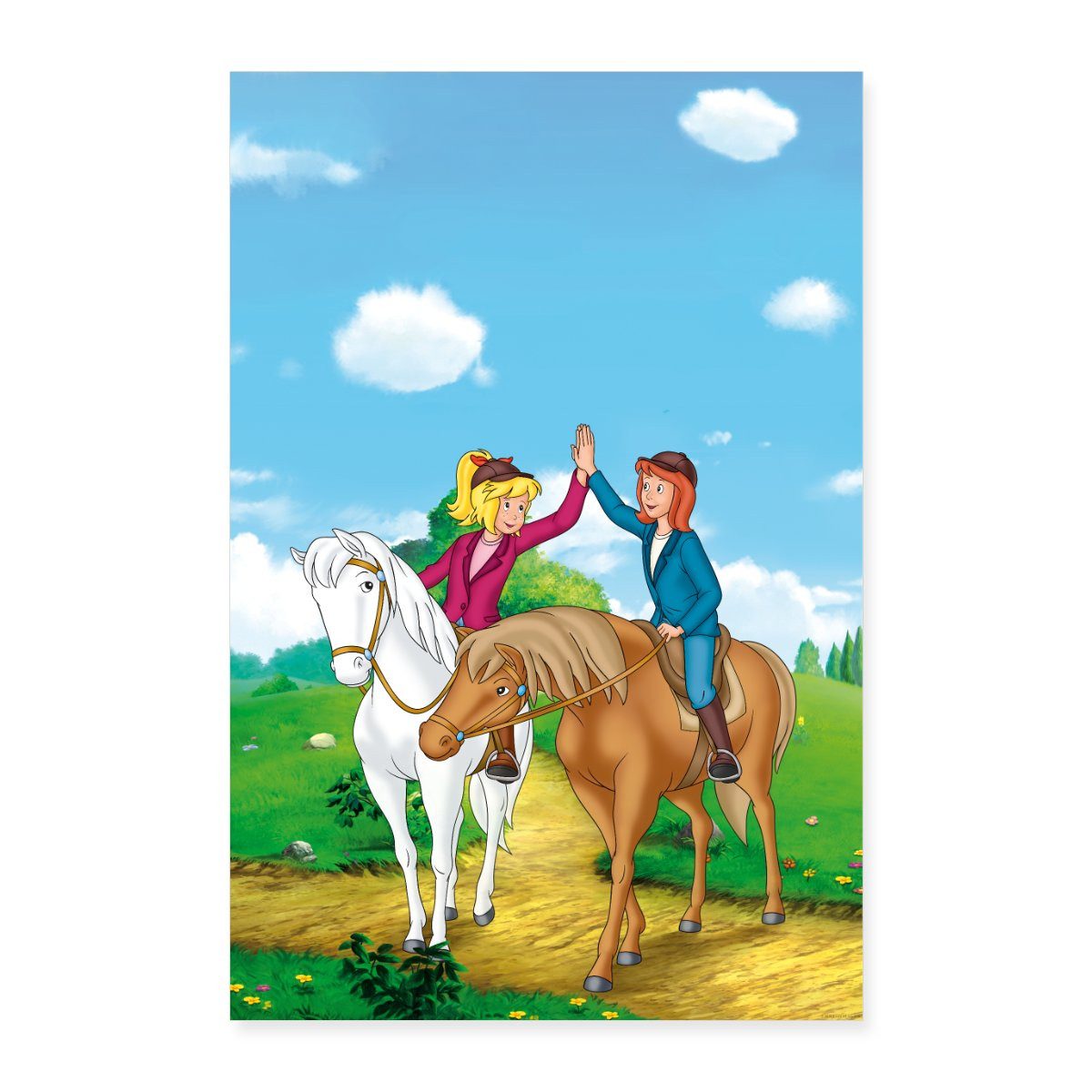 Poster Bibi und Tina Geben sich High Five Poster 60x90 cm