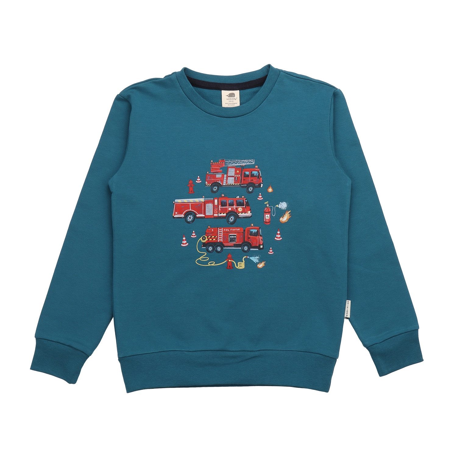 Sweatshirt Sweatshirt mit Feuerwehrmotiv aus Bio-Baumwolle