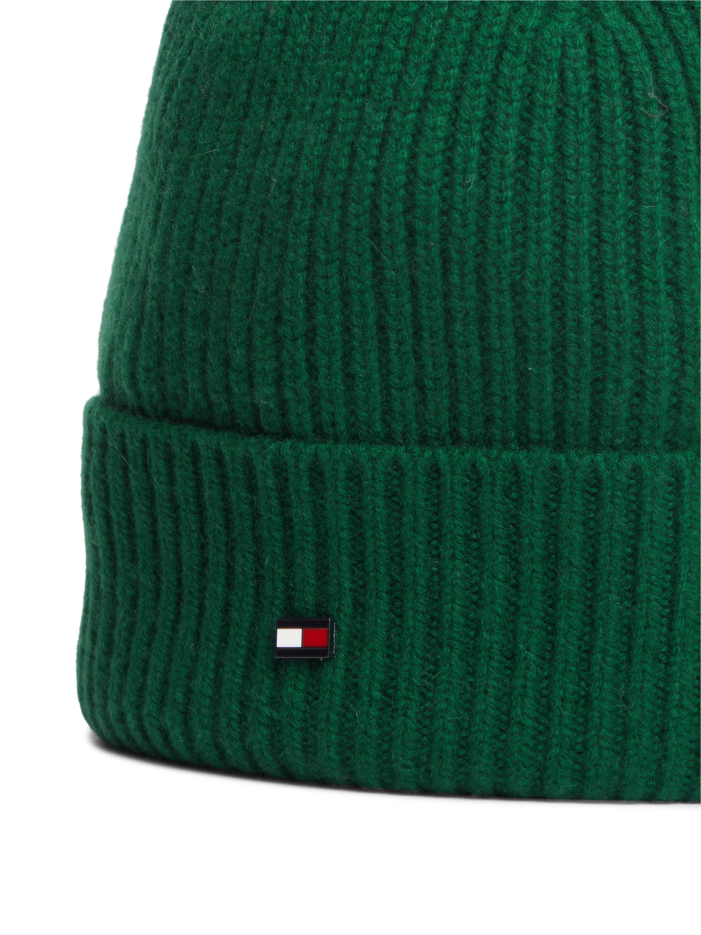 Tommy Hilfiger Strickmütze FLAG CASHMERE BEANIE One size mit Markenlogo