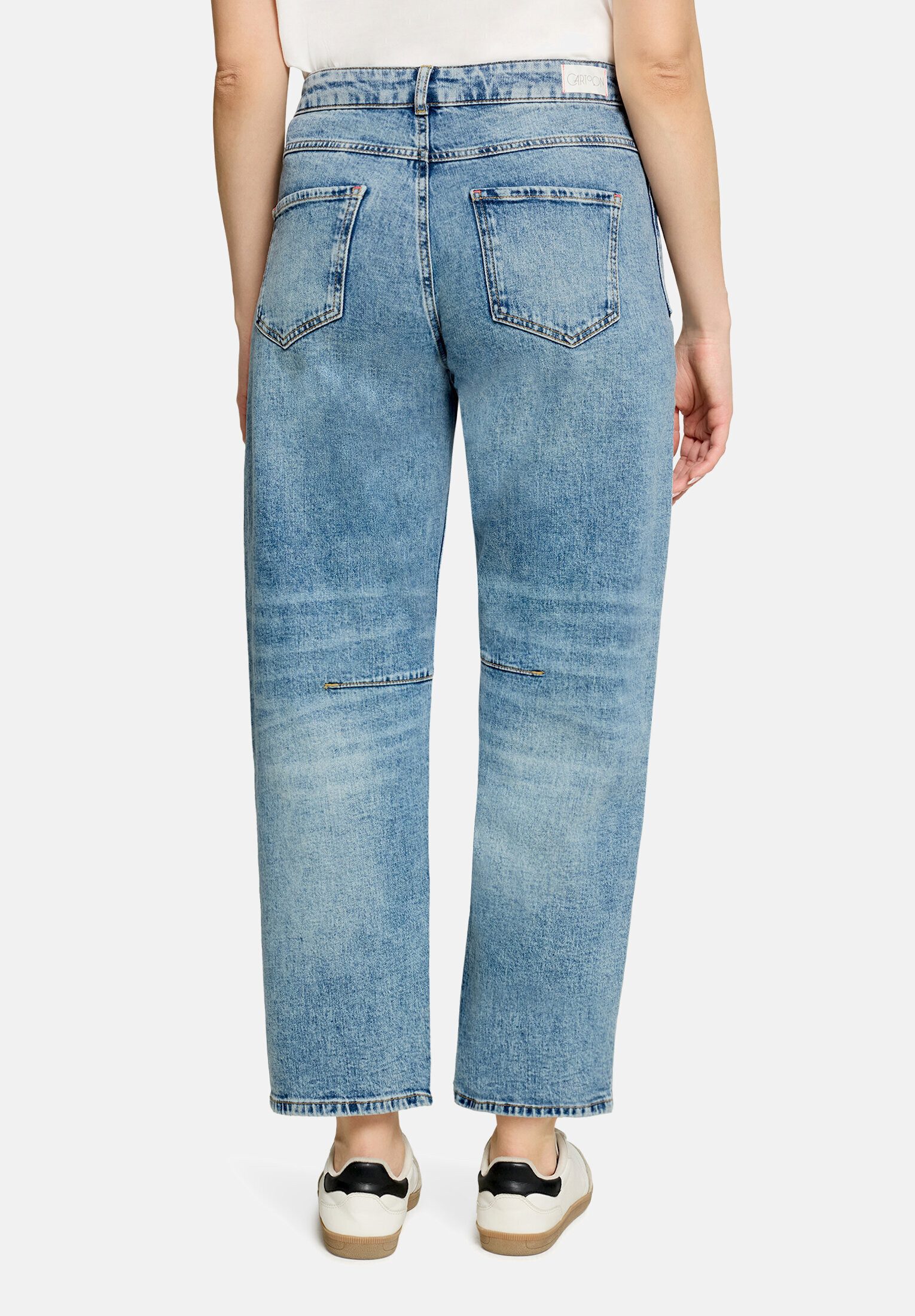 Cartoon Ankle-Jeans Damen mit Bindegürtel