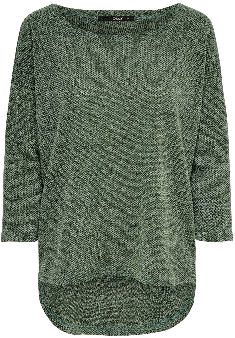 ONLY graugrün 3/4-Arm-Shirt ONLALBA