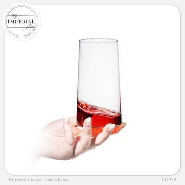 IMPERIAL glass Glas Trinkgläser, Glas, 490ml (max. 550ml) Wassergläser Saftgläser Longdrinkgläser