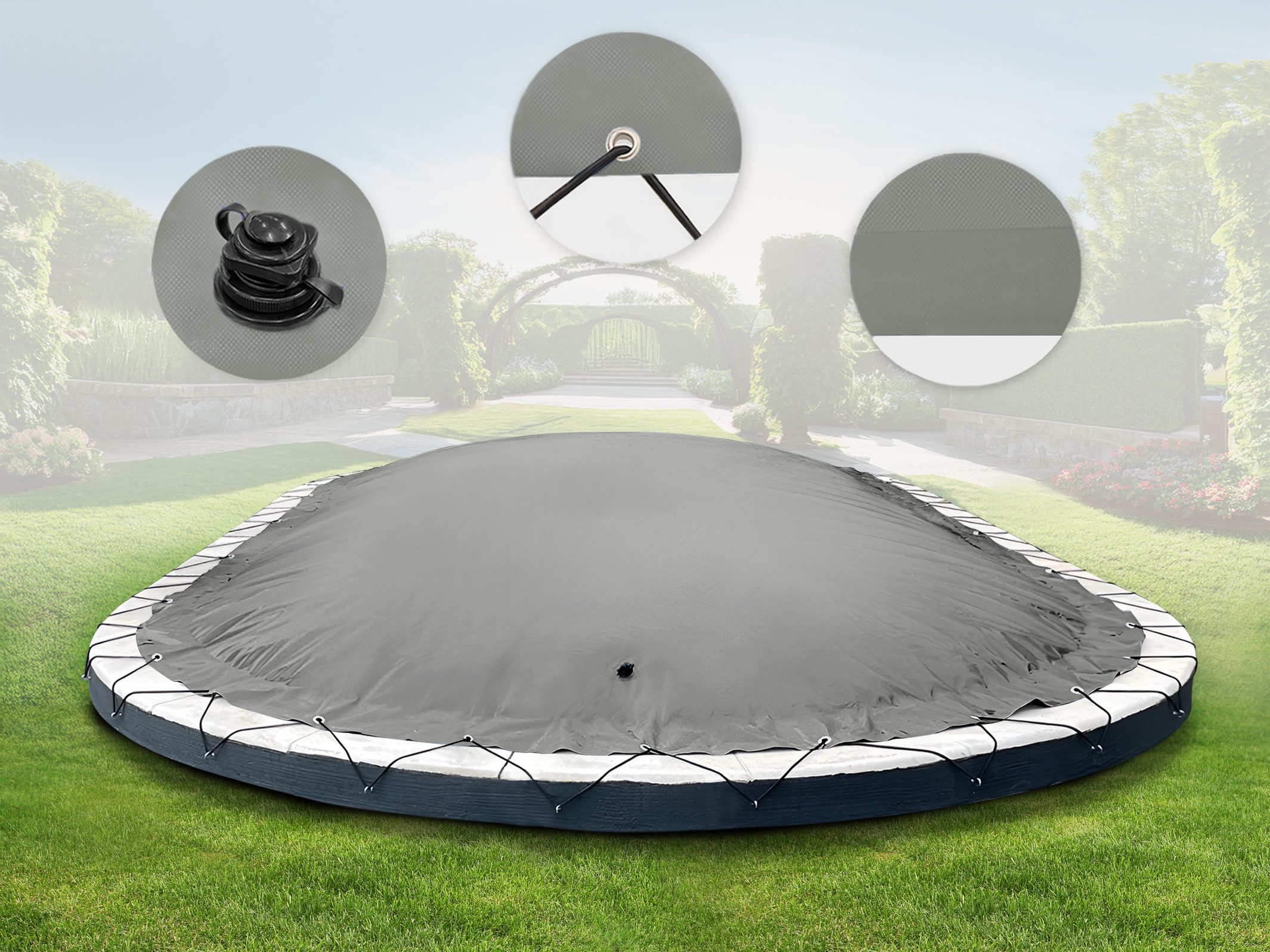 AirDeluxe Pool-Abdeckplane Ovale aufblasbare Poolplanen Schwimmbad günstig online kaufen