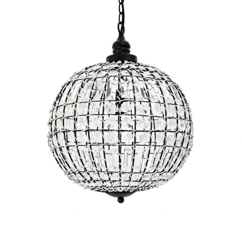 Grafelstein Hängeleuchten Kugellampe CRISTAL schwarz mit Kristallen Kugelle günstig online kaufen