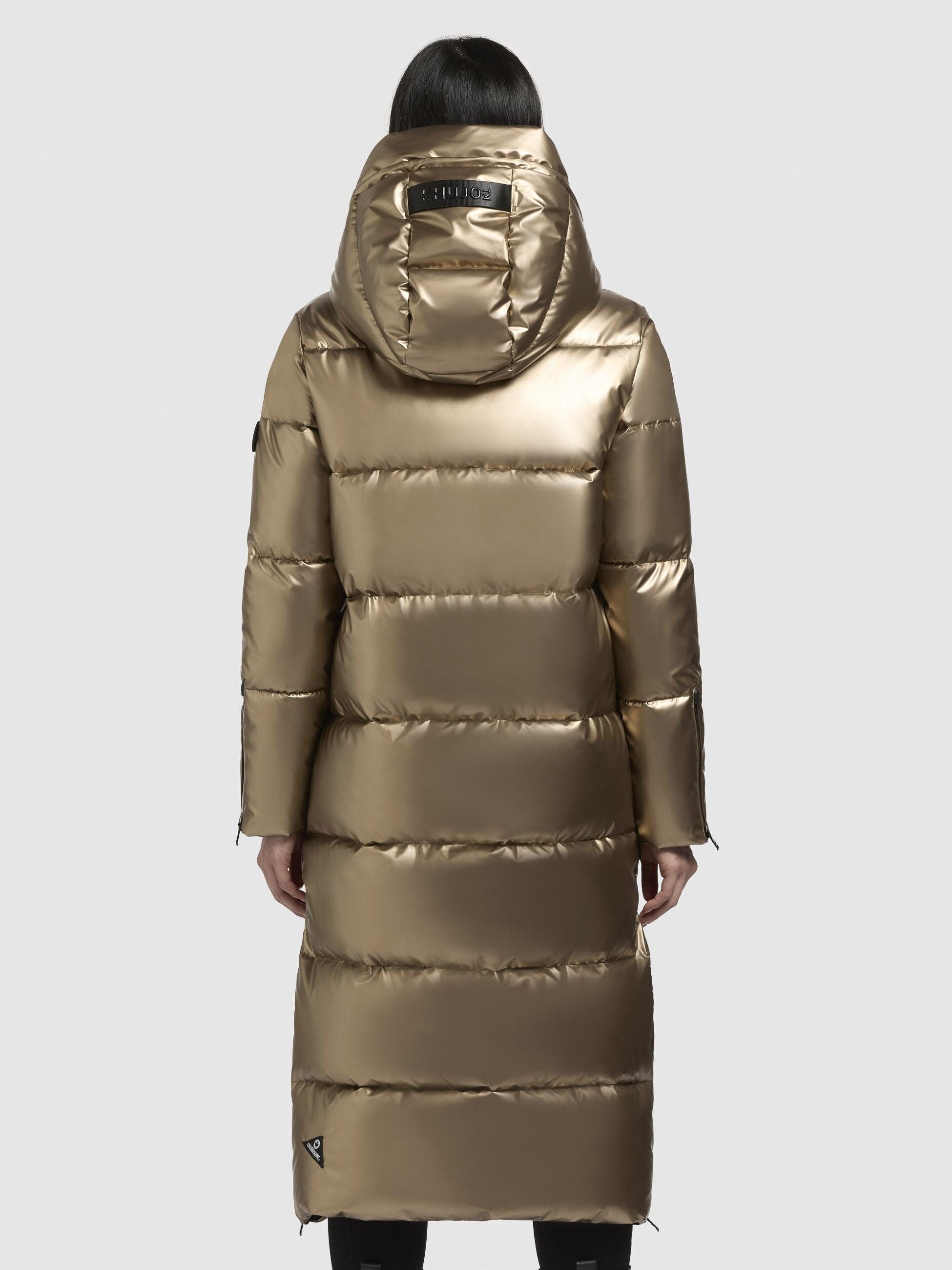 khujo Steppmantel Hedd Shiny-YM Wasserdichter Wintermantel in Shiny-Optik