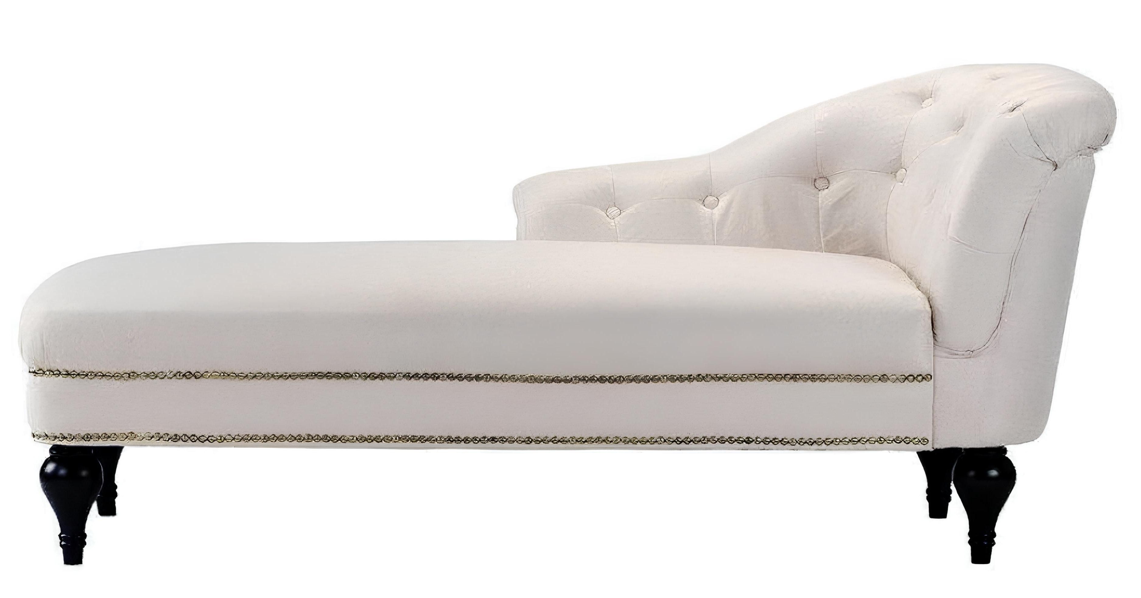 Xlmoebel Recamiere Wohnzimmer Liegesofa in modernem Design mit Bezug aus beigem Stoff in, Hergestellt in Europa