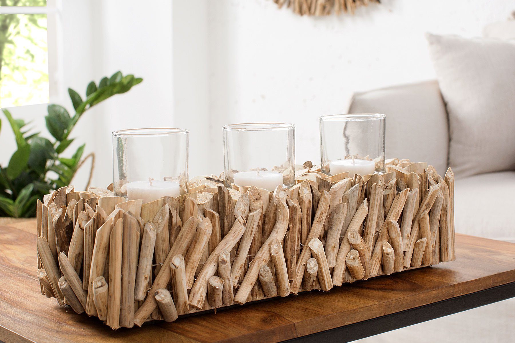 Levandeo® Kerzenständer, Windlicht L50cm Tischdeko Kerzenständer Kerzenhalt günstig online kaufen