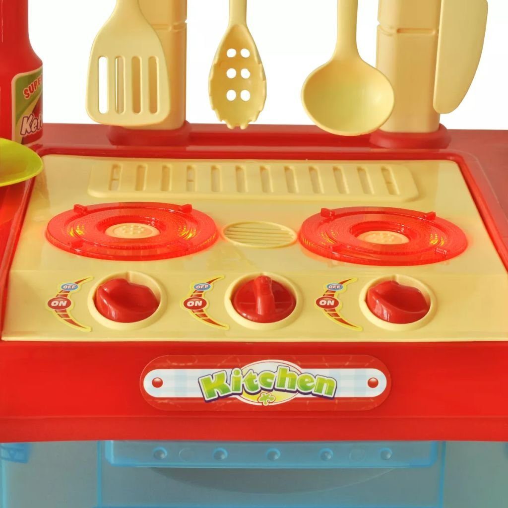 Kinderküche und yellow mit + Soundeffekten blue mit Spielküche Kunsts Licht- Zubehör red Kinder-Küchenset vidaXL +
