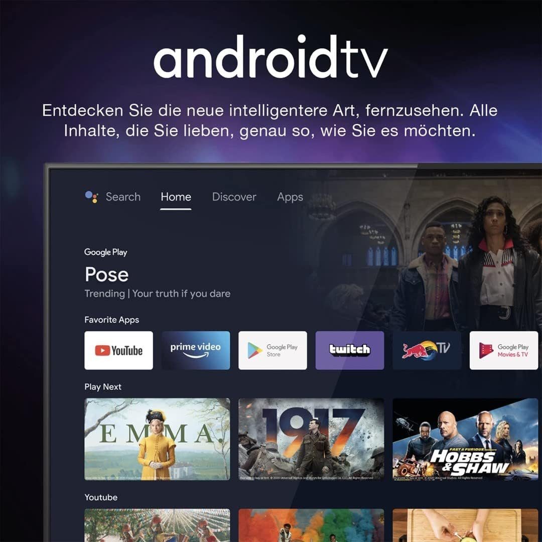 Cello C2420G LED-Fernseher (61 cm/24 Zoll, HD-Ready, Google-TV, Android-TV, Smart-TV, Smart TV, Google, Android)