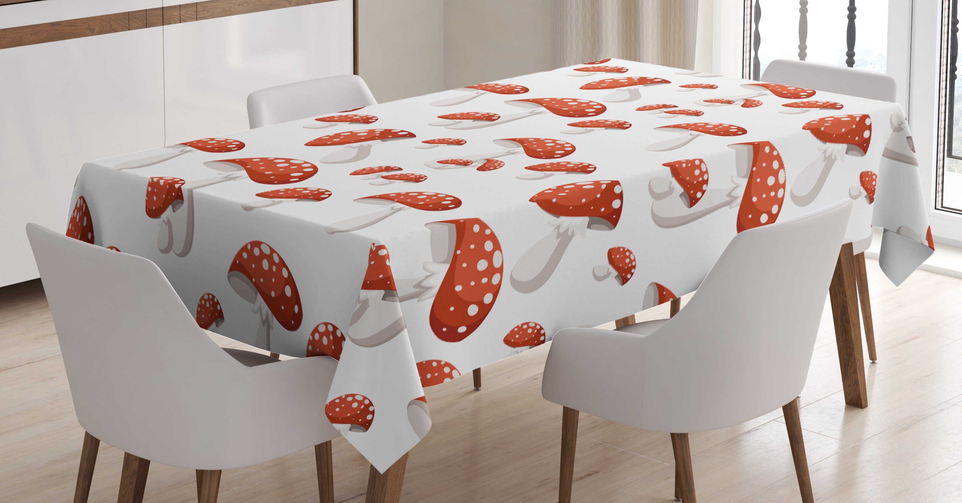 Abakuhaus Tischdecke Farbfest Waschbar Für den Außen Bereich geeignet Klare Farben, Natur Amanita Muscaria Pilze | Tischdecken