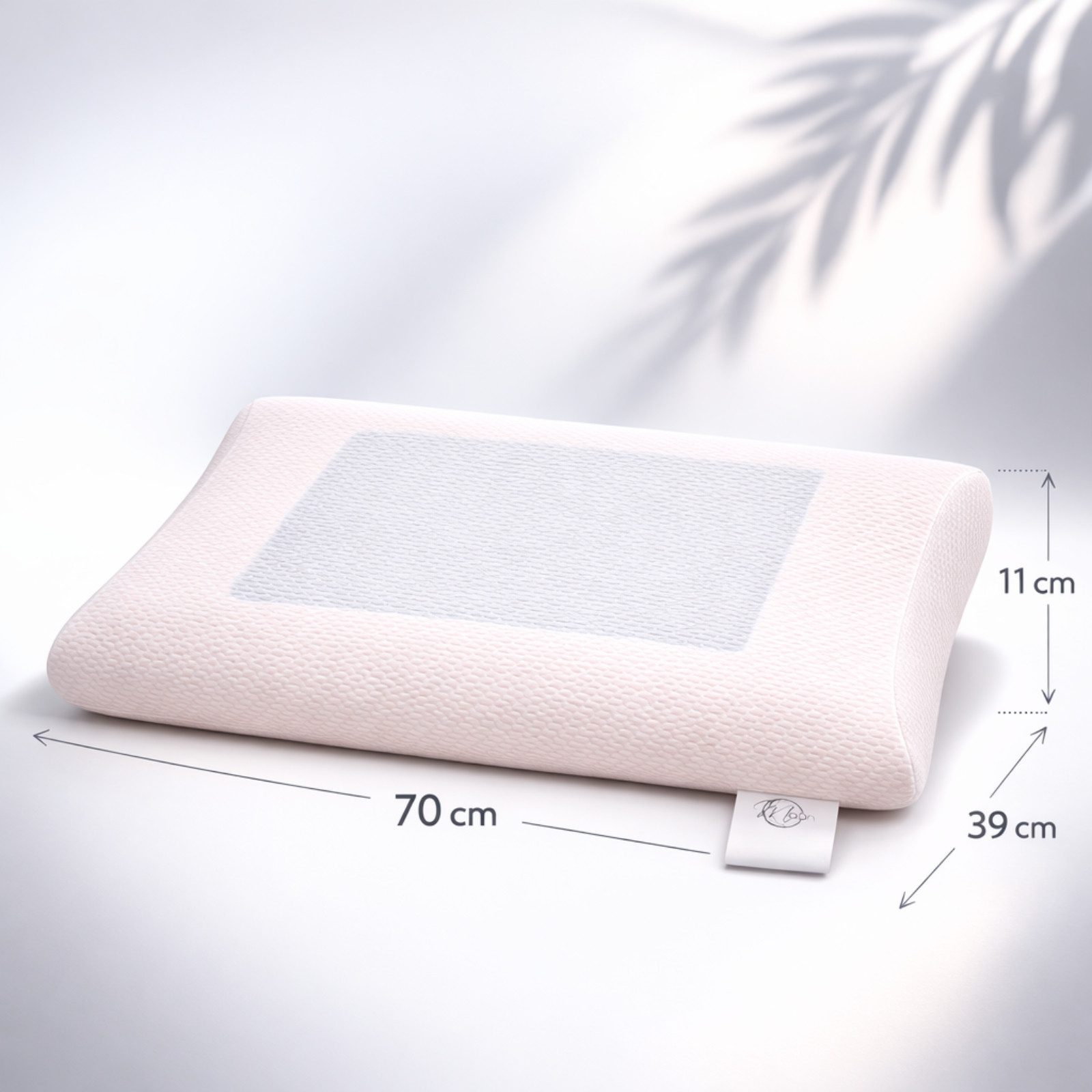 MOON Heimtextilien Nackenstützkissen Visco-Gel Memory 70x39x11 cm Kopfkissen Nackenkissen