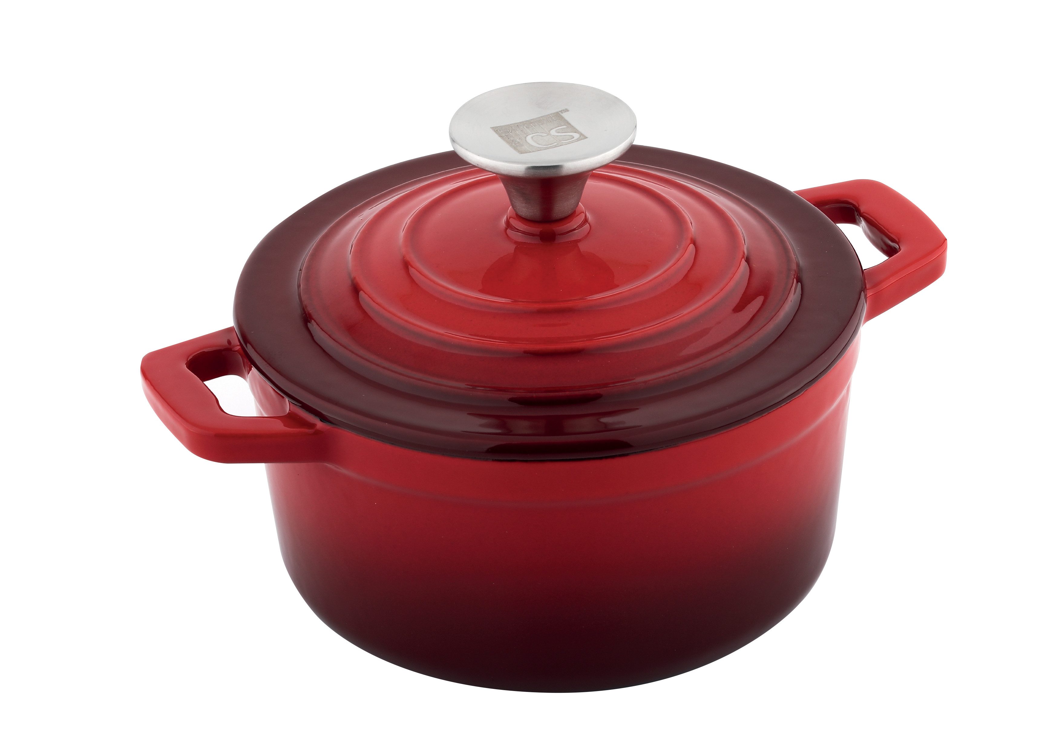 CS Koch-Systeme Kochtopf XANTEN, Durchmesser: 14 cm, Gusseisen, Gusseisen (1-tlg), Gusseisen aus DISA-Verfahren mit PronamelPlus Emaille