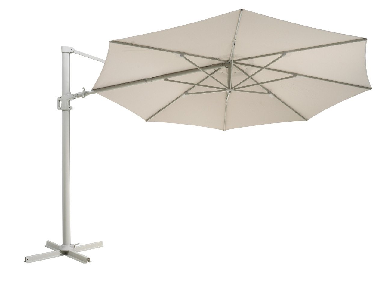 Thumbnail - Brafab Sonnenschirm Vinovo Ø 350 cm, Beige, LxB: 275.0x350.0 cm, Der Schirm ist neigbar