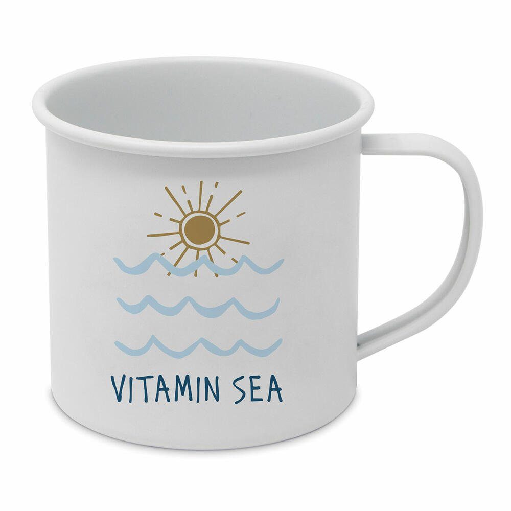 PPD Tasse Seaside Sun Happy Metal Mug 500 ml, Metall