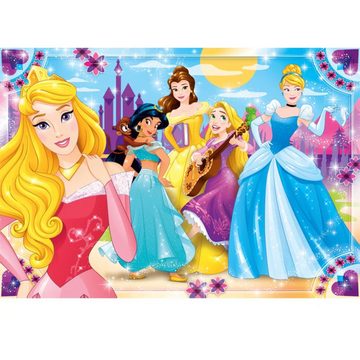 Clementoni® Puzzle Supercolor Maxi - Disney Princess, 104 Puzzleteile